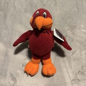 Virginia Tech Hokie Bird Plush 10"Tall - New with Tag